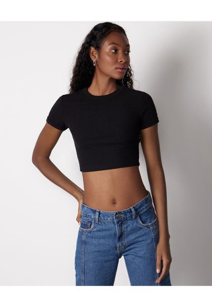 Camiseta Para Mujer Manga Corta Color Negro Marca Seven Seven #28095411