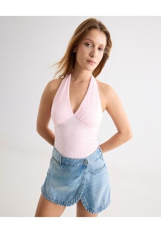 Camiseta  Para Mujer Manga Sisa Cuello V Color Rosa Marca Seven Seven #28096630 Seven Seven