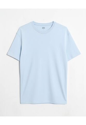 Camiseta Regular Cuello Redondo  Para Mujer Celeste Seven Seven Seven Seven