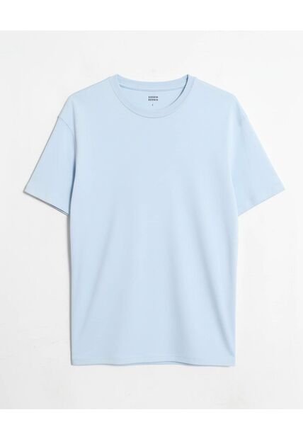 Camiseta Regular Cuello Redondo  Para Mujer Celeste Seven Seven