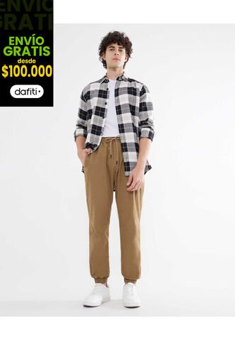 Pantalon Para Hombre Jogger Color Camel Marca Seven Seven #45071036 Seven Seven