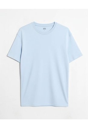 Camiseta Regular Cuello Redondo  Para Mujer Celeste Seven Seven