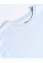 Camiseta Regular Cuello Redondo  Para Mujer Celeste Seven Seven de Seven Seven