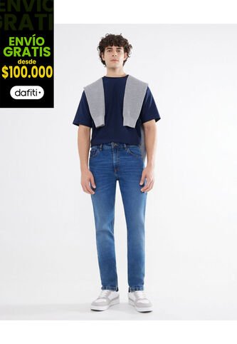 Jean Para Hombre Slim Color Azul Medio Marca Seven Seven #45160503 Seven Seven