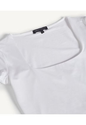 Camiseta Para Mujer Manga Corta Color Marfil Marca Seven Seven #28095693