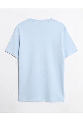 Camiseta Regular Cuello Redondo  Para Mujer Celeste Seven Seven