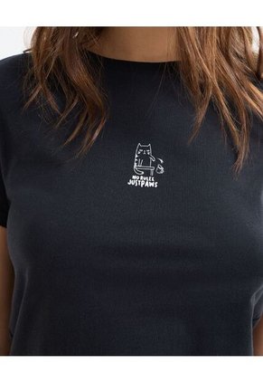 Camiseta Para Mujer Manga Corta Cuello Redondo Color Negro Marca Seven Seven #28096221