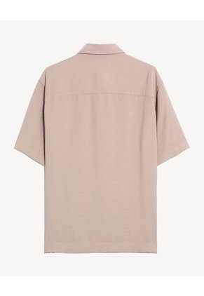 Camisa  Para Hombre Manga Corta Con Bolsillo Cuello C Color Taupe Marca Seven Seven #45012240