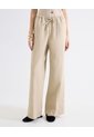 Pantalón Palazzo Cordón Integrado  Para Mujer Beige Seven Seven de Seven Seven