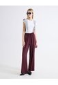 Pantalón Barrel Corte Curvo  Para Mujer Vino Seven Seven de Seven Seven