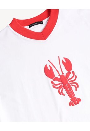 Camiseta  Para Mujer Manga Corta Cuello V Color Blanco Marca Seven Seven #28096641