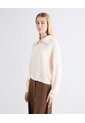 Saco Cuello Alto Half Zipper  Para Mujer Beige Seven Seven de Seven Seven