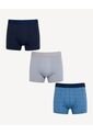 Pack X3 De Boxers Cortos  Para Hombre Azul Seven Seven de Seven Seven