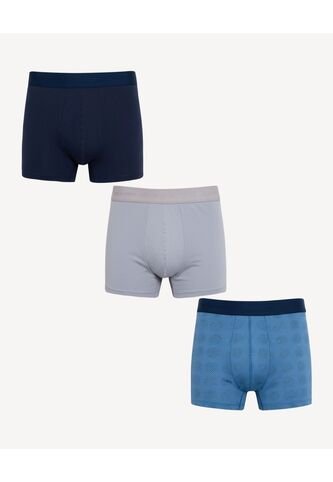 Pack X3 De Boxers Cortos  Para Hombre Azul Seven Seven Seven Seven