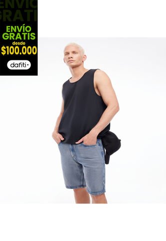 Bermuda Para Hombre Regular Color Azul Medio Marca Seven Seven #45100639 Seven Seven