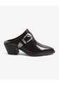 Botas Tipo Mules Western Con Hebilla  Para Mujer Café Seven Seven de Seven Seven