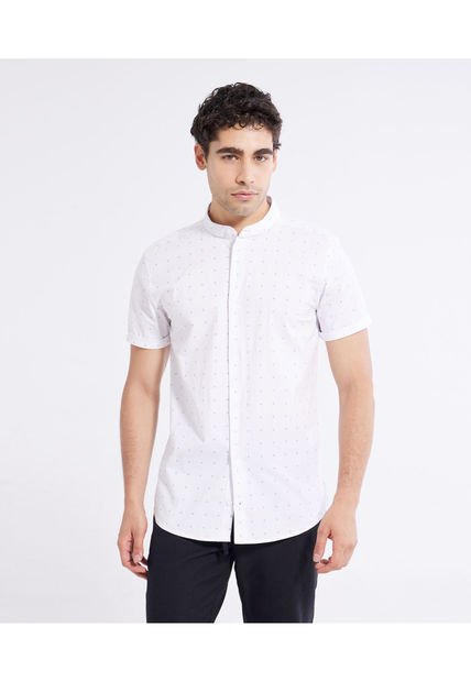 Camisa Para Hombre Manga Corta  Color Crudo Marca Seven Seven #45011910