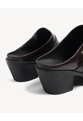Botas Tipo Mules Western Con Hebilla Para Mujer Café Seven Seven