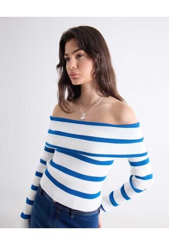 Saco  Para Mujer Cuello Redondo Color Azul Marca Seven Seven #28330692 Seven Seven