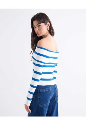 Saco  Para Mujer Cuello Redondo Color Azul Marca Seven Seven #28330692