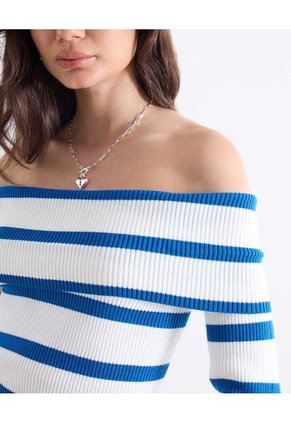 Saco  Para Mujer Cuello Redondo Color Azul Marca Seven Seven #28330692