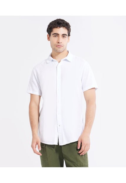 Camisa Para Hombre Manga Corta  Color Blanco Marca Seven Seven #45011894