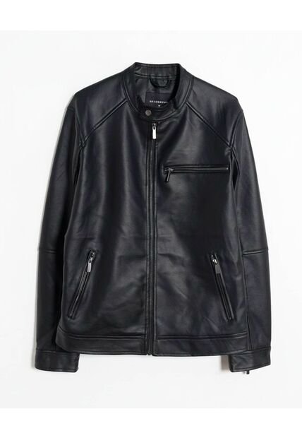 Chaqueta  Para Hombre Pu Color Negro Marca Seven Seven #45080501