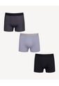 Pack X3 De Boxers Medios Texturizados  Para Hombre Gris Seven Seven de Seven Seven
