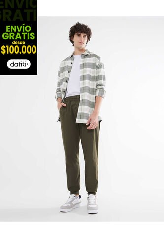 Pantalon Para Hombre Jogger Color Verde Oscuro Marca Seven Seven #45070996 Seven Seven