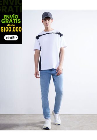 Jean Para Hombre Skinny Color Azul  Marca Seven Seven #45160513 Seven Seven