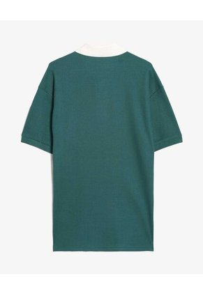 Polo Relaxed Tejida Para Hombre Verde Seven Seven