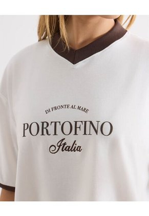 Camiseta  Para Mujer Manga Corta Cuello V Color Blanco Marca Seven Seven #28096643