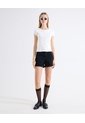 Camiseta Cuello Redondo Abotonada  Para Mujer Blanco Seven Seven de Seven Seven