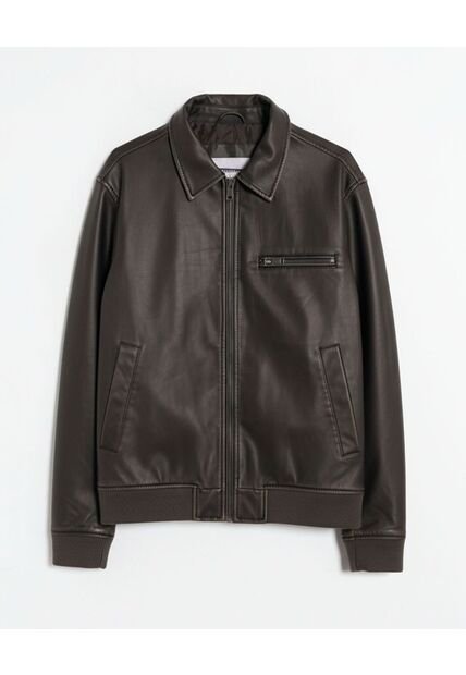 Chaqueta  Para Hombre Pu Color Café Marca Seven Seven #45080508