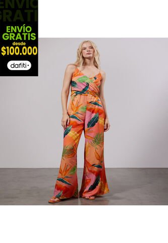 Enterizo Para Mujer Manga Sisa Color Naranja Marca Seven Seven #28320407 Seven Seven