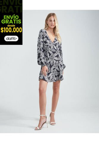 Vestido Para Mujer Manga Larga Color Negro Marca Seven Seven #28171230 Seven Seven