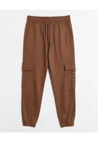 Jogger Cargo Con Bolsillos  Para Hombre Camel Seven Seven Seven Seven
