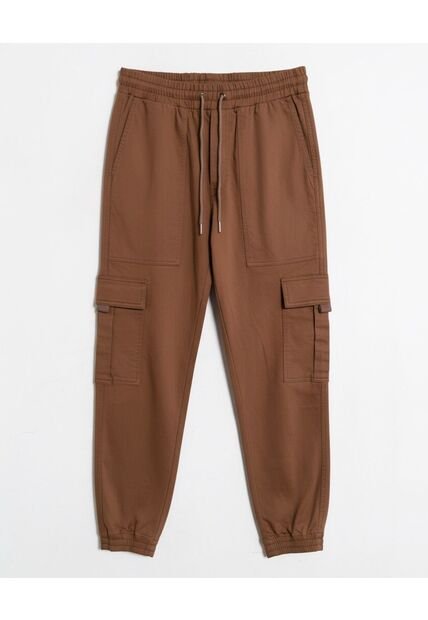 Jogger Cargo Con Bolsillos  Para Hombre Camel Seven Seven