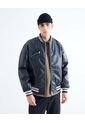 Chaqueta Bomber En Pu  Para Hombre Negro Seven Seven de Seven Seven