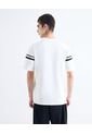 Camiseta Regular Estampada  Para Hombre Marfil Seven Seven de Seven Seven