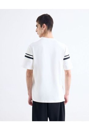 Camiseta Regular Estampada  Para Hombre Marfil Seven Seven