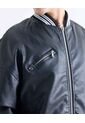 Chaqueta Bomber En Pu  Para Hombre Negro Seven Seven de Seven Seven