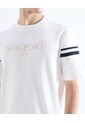 Camiseta Regular Estampada  Para Hombre Marfil Seven Seven de Seven Seven