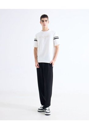 Camiseta Regular Estampada  Para Hombre Marfil Seven Seven