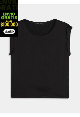 Blusa Para Mujer Manga Corta Color Negro Marca Seven Seven #28123494 Seven Seven