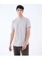 Camisa A Rayas Cuello Mao  Para Hombre Blanco Seven Seven de Seven Seven