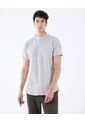 Camisa A Rayas Cuello Mao  Para Hombre Blanco Seven Seven de Seven Seven
