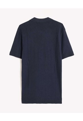 Polo Para Hombre Cuello Tejido Sin Bolsillo Color Azul Marca Seven Seven #45110895