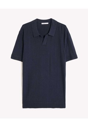 Polo Para Hombre Cuello Tejido Sin Bolsillo Color Azul Marca Seven Seven #45110895