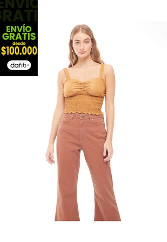 Blusa Para Mujer Manga Sisa Color Amarillo  Marca Seven Seven #28123730 Seven Seven